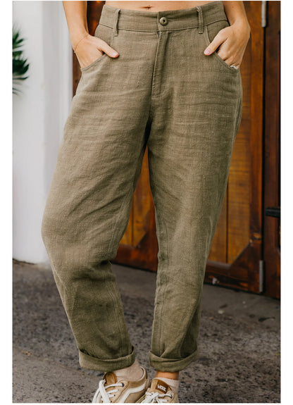 Miller Linen Pants Khaki