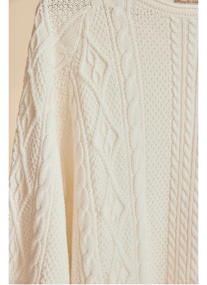 Rory Cable Knit White